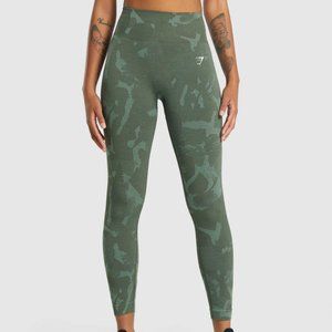 GYMSHARK Adapt Camo Seamless Leggings, Savanna Green